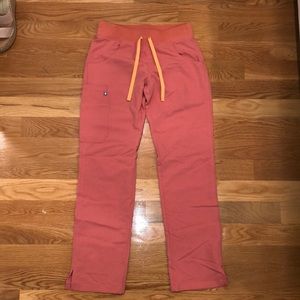 FIGS coral scrub pants